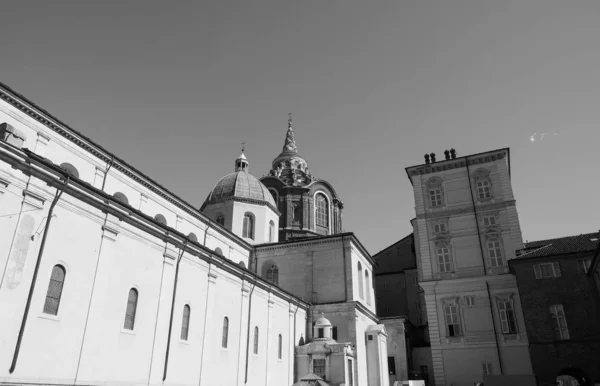 Cappella della Sindone in Turin, black and white — 스톡 사진