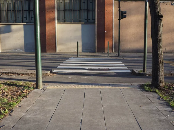 Zebra crossing sign — Stock Photo, Image