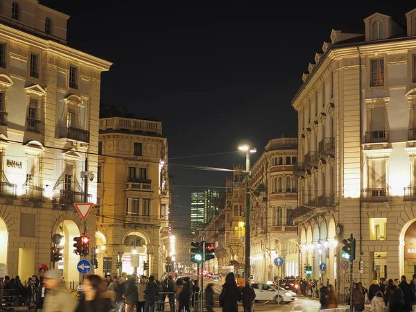 Piazza Castello tér Torinóban — Stock Fotó