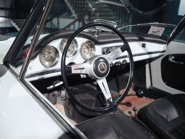 Vintage Alfa Romeo Giulia Spider 1962 car at Turin car museum in — Stock Photo, Image