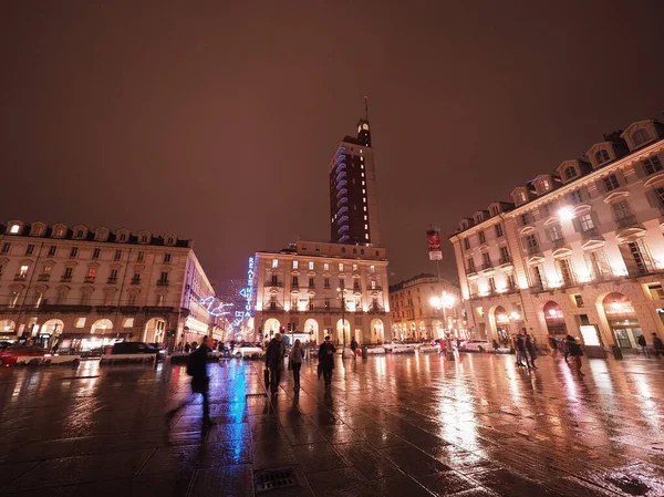 Torino 'daki Castello Meydanı — Stok fotoğraf