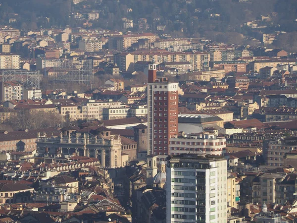 Vue aérienne du centre-ville de Turin — Photo