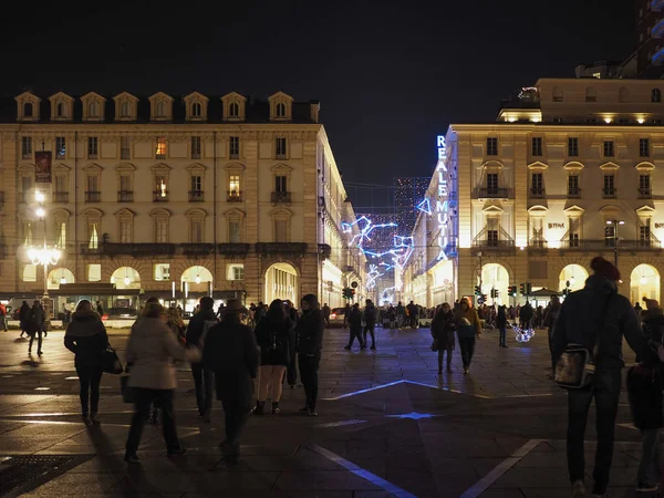 Praça Piazza Castello em Turim — Fotografia de Stock