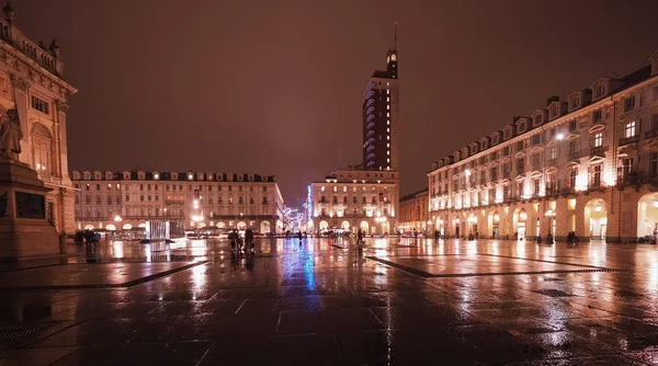 Piazza Castello tér Torinóban — Stock Fotó