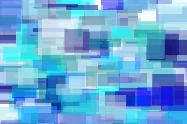 抽象的な青い正方形イラスト背景 — ストック写真