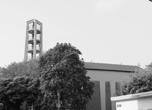 St Pankratius em Koeln, preto e branco — Fotografia de Stock