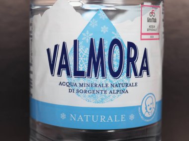 Torino - Aralık 2019: Valmora su şişesi