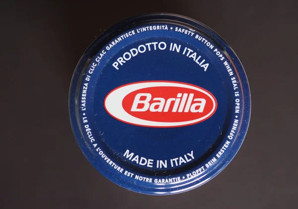 Parma - prosinec 2019: Barilla sign — Stock fotografie