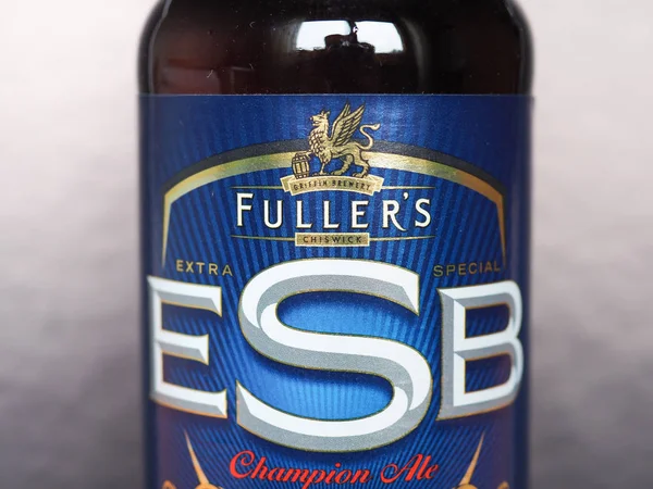 LONDON - DEC 2019: Fuller's ESB beer sign — Stock Photo, Image
