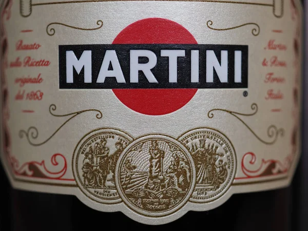Turin - Dezember 2019: Martini-Flasche — Stockfoto