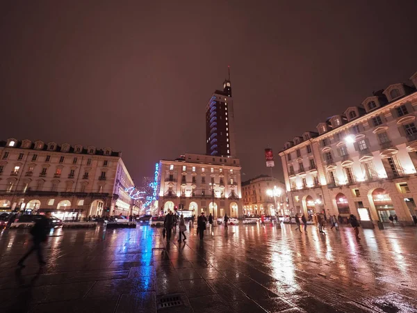 Praça Piazza Castello em Turim — Fotografia de Stock