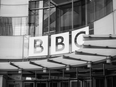 Londra 'daki Bbc Yayın Evi, siyah beyaz