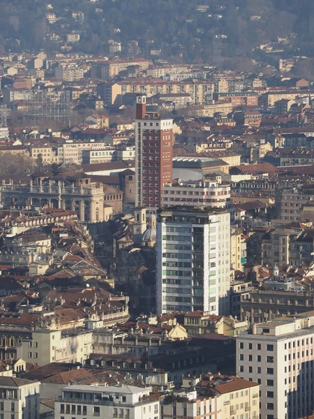 Letecký pohled na centrum Turína — Stock fotografie