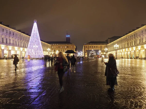 Praça Piazza San Carlo em Turim — Fotografia de Stock