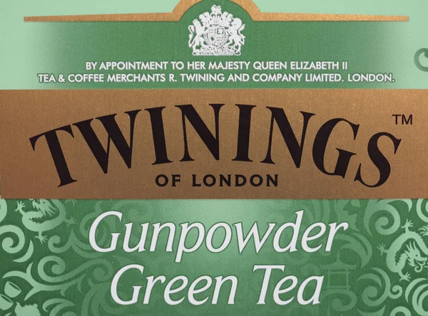 LONDRES - DIC 2019: Twinings Gunpowder Green Tea — Foto de Stock