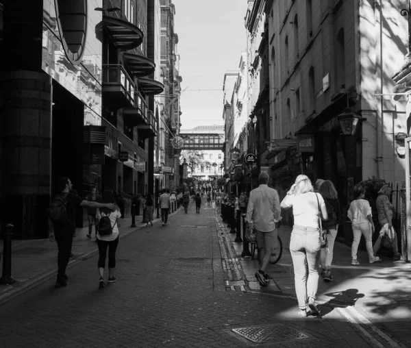 Villiers Street i London, svart och vitt — Stockfoto