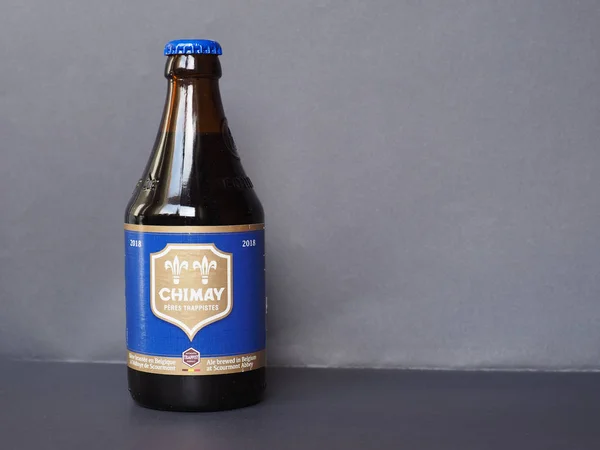 CHIMAY - JAN 2020: Chimay beer bottle — Stock Photo, Image