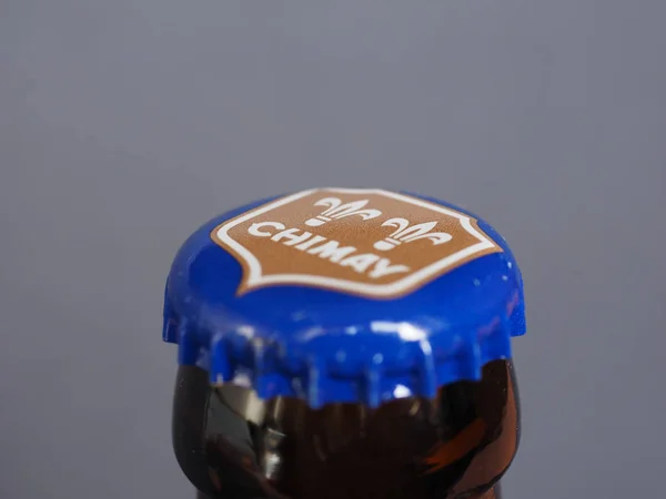CHIMAGGIO - GENNAIO 2020: Tappo bottiglia birra Chimay — Foto Stock