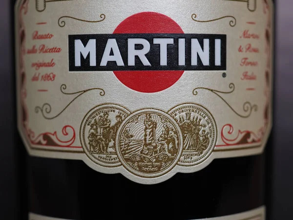 Turin - Dezember 2019: Martini-Flasche — Stockfoto