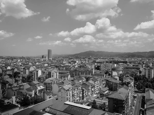 Veduta aerea di Torino, in bianco e nero — Foto Stock