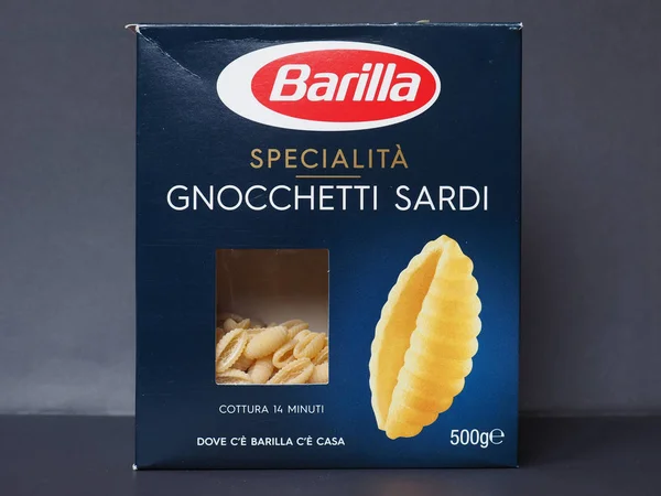 Parma - leden 2020: Balíček těstovin Barilla — Stock fotografie