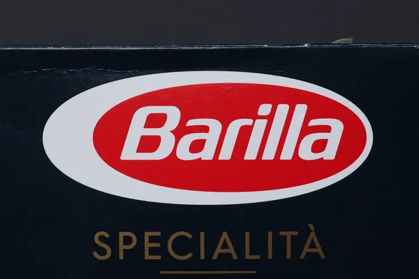 Parma - leden 2020: Barilla znamení — Stock fotografie