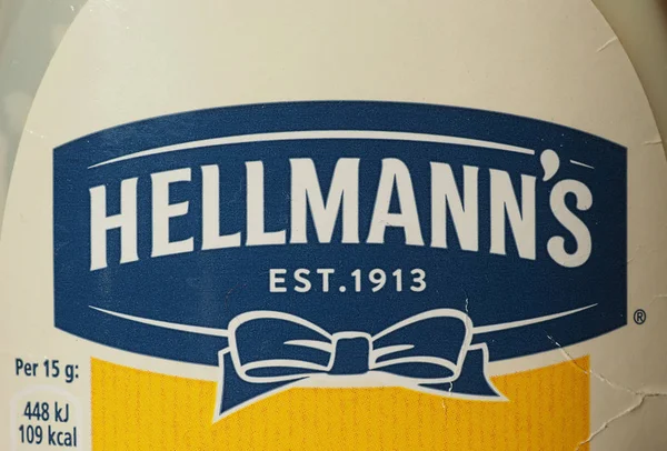 NEW YORK - JAN 2020: Hellmann's mayo bottle — Stock Photo, Image