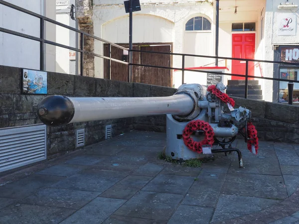 Gun of German submarine in Chepstow — Stok fotoğraf