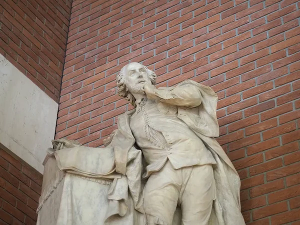 Shakespeare szobor Roubiliac a British Library Lon — Stock Fotó