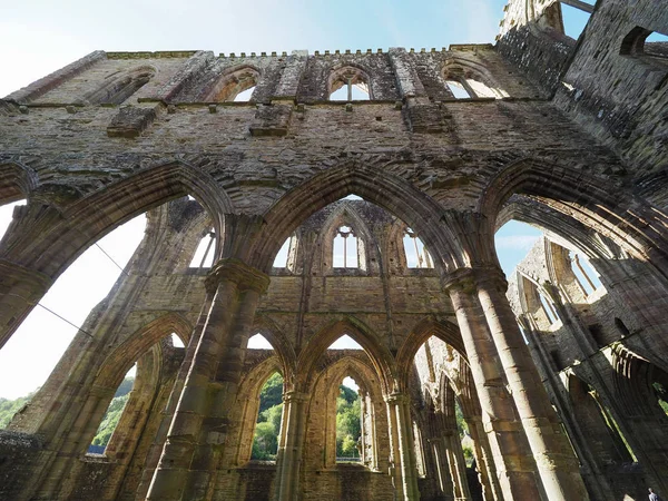 Tintern Abbey (Abaty Tyndyrn) i Tintern — Stockfoto