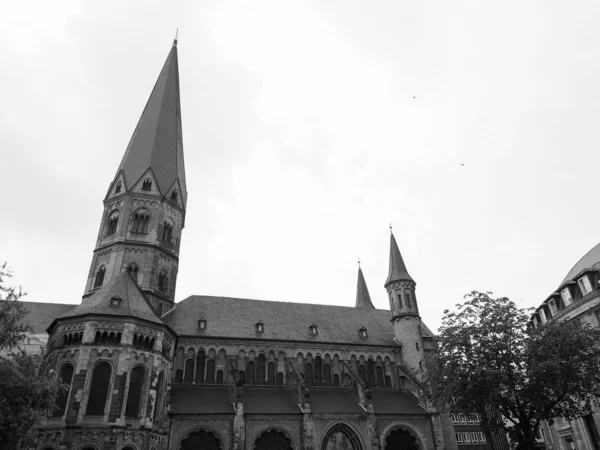 Bonner münster basilika kirche in bonn, schwarz an — Stockfoto