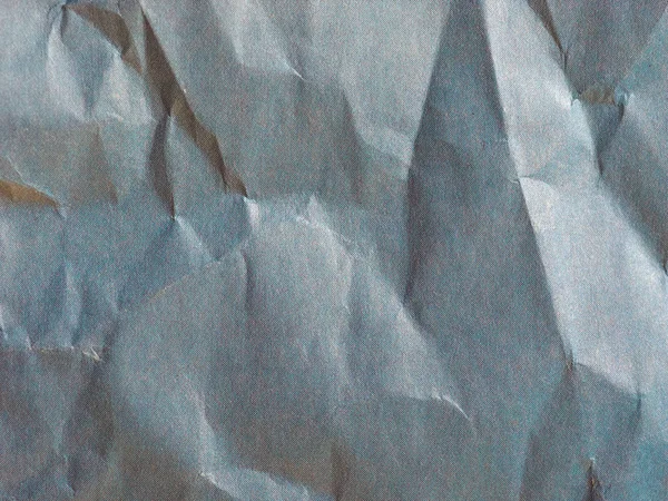 Azul crinkled papel textura fundo — Fotografia de Stock