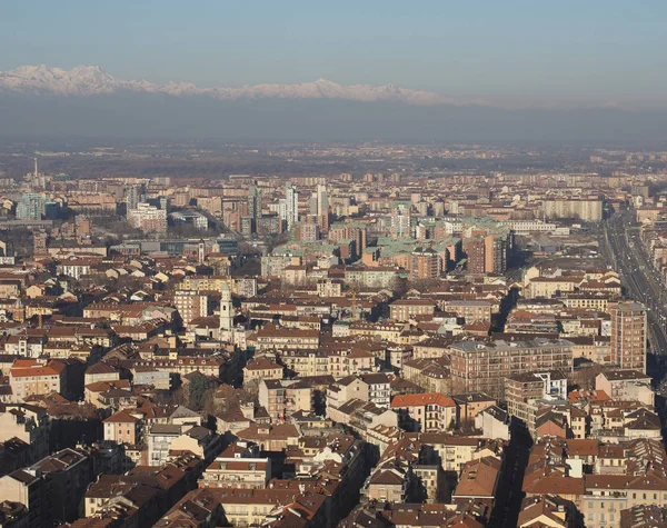 Вид с воздуха на Турин — стоковое фото