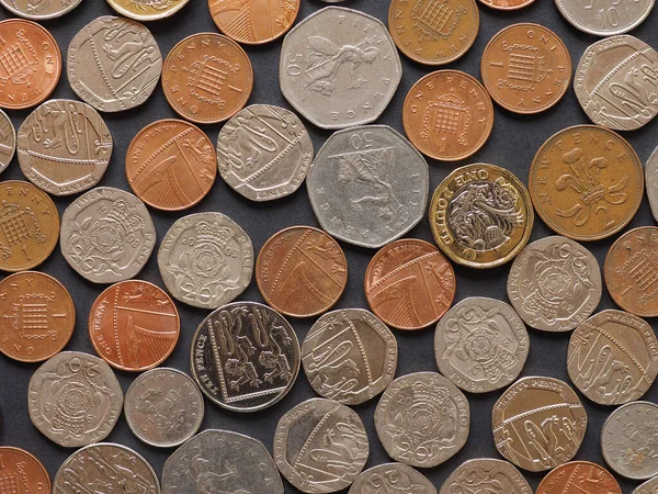 Monete metalliche, Regno Unito — Foto Stock
