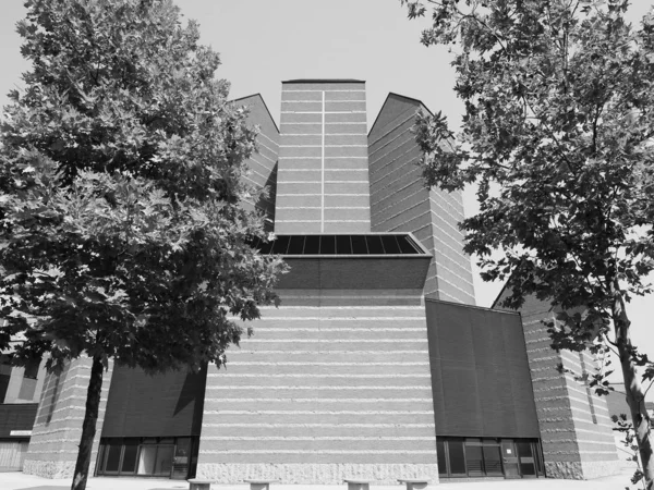 Santo Volto Kirche in türkin, schwarz-weiß — Stockfoto
