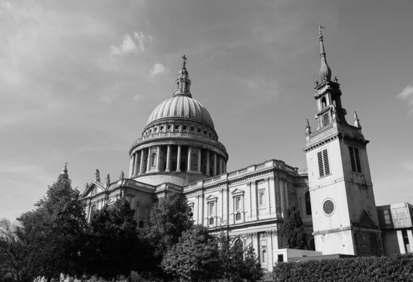 伦敦圣保罗大教堂，黑人和白人 — 图库照片