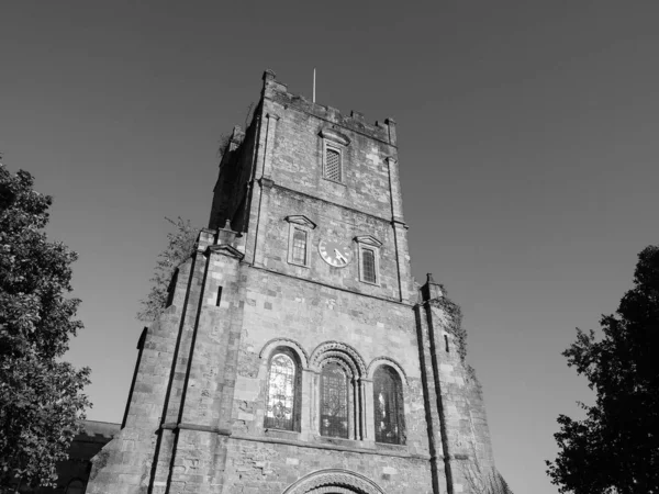 Chiesa di Santa Maria a Chepstow, in bianco e nero — Foto Stock