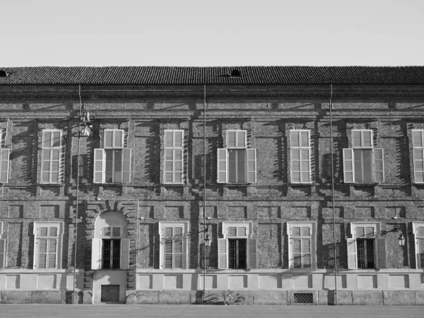 Palazzo Reale w Turynie, czarno-biały — Zdjęcie stockowe