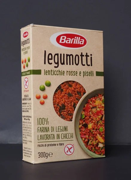 Parma - jan 2020: Pakket Barilla legumotti — Stockfoto