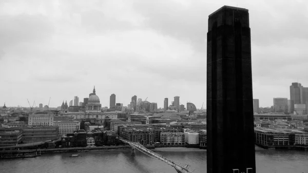 Londres vista horizonte, preto e branco — Fotografia de Stock