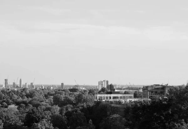 Primrose Hill in London, black and white
