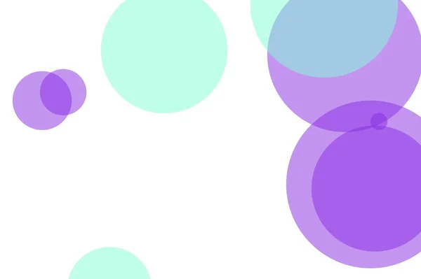Абстрактная Минималистская Фиолетово Зеленая Иллюстрация Кругами Заднем Плане — стоковое фото