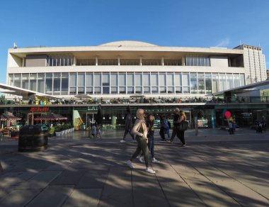 LONDON, UK - CIRCA SEPTEMBER 2019: The Royal Festival Hall built as part of the Festival of Britain national celebrations in 1951 is still in use as a major music and entertainment venue
