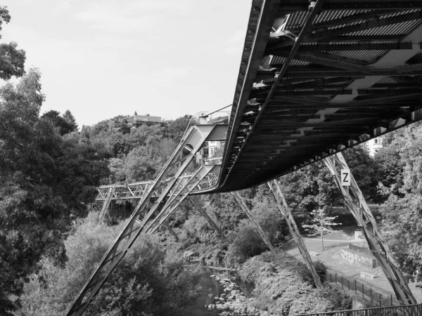 Wuppertal Germany Circa August 2019 Wuppertaler Schwebebahn Meaning Wuppertal Suspension — Stock Photo, Image