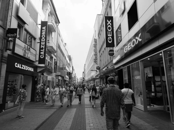 Koeln Germania Circa Agosto 2019 Persone Hohe Strasse Che Significa — Foto Stock