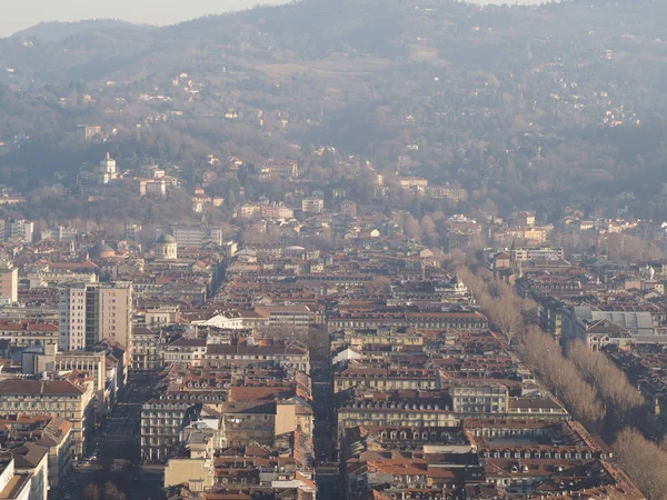 Vista Aérea Ciudad Turín Italia —  Fotos de Stock