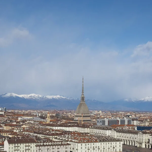 Vue Aérienne Ville Turin Italie — Photo