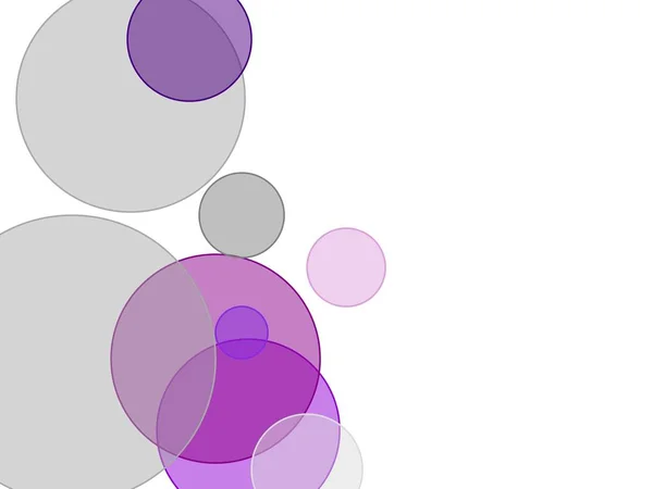 Abstract Minimalist Grey Violet Illustration Circles Useful Background — Stock Photo, Image