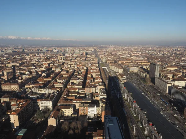 Luchtfoto Van Stad Turijn Italië — Stockfoto