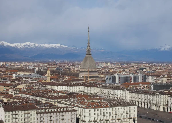 意大利都灵市的空中景观 — 图库照片